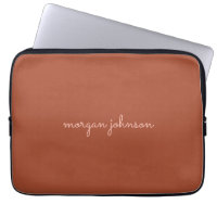 Trendy Monogram | Burnt Orange + Blush Script Name