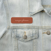 Trendy Monogram | Burnt Orange + Blush Script Name