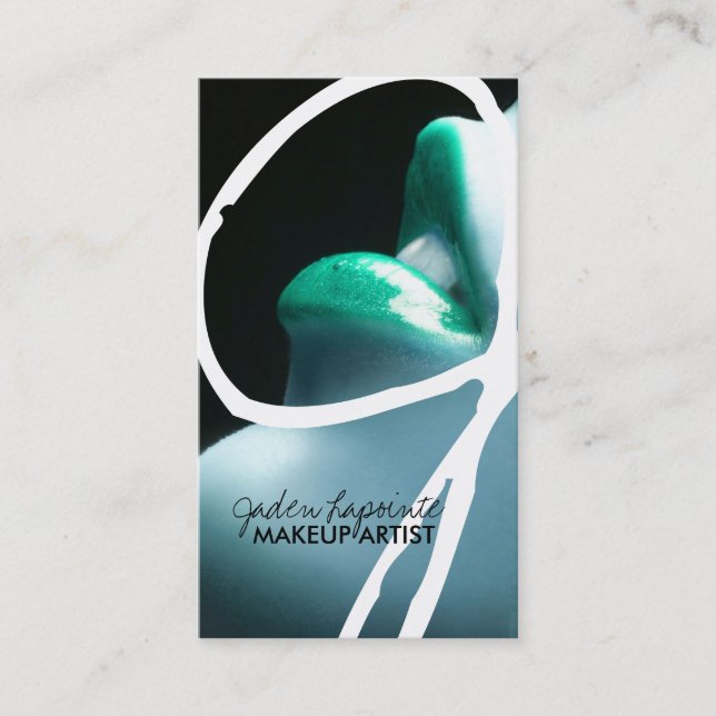Trendy Monogram Business Cards (Front)
