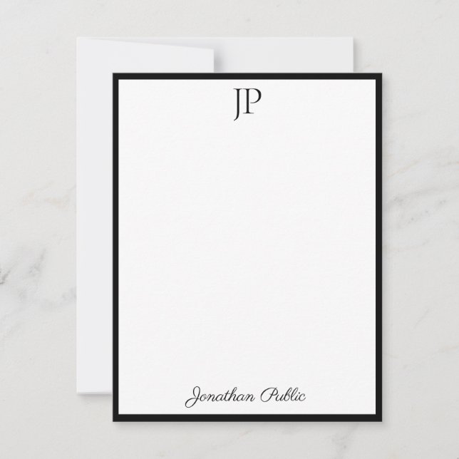 Trendy Monogram Calligraphy Script Text Template (Front)