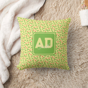 Trendy Monogram Custom Throw Pillow For Home Decor