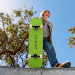 Trendy Monogram Lime Green Brat Skateboard<br><div class="desc">Trendy lime green skateboard in the brat style with your monogram name or initials or other text in a simple font.</div>
