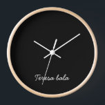 Trendy Monogram Modern Black Script Design Clock<br><div class="desc">Showcase your style with this trendy monogram black script design. Modern,  elegant,  and minimalist,  it’s perfect for personalisation with names or initials. Ideal for anyone who loves contemporary typography and sleek,  sophisticated designs. Makes a unique and stylish statement for gifts or personal decor.</div>
