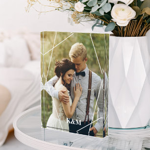 Trendy Monogram Photo Block