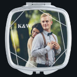 Trendy Monogram Photo Compact Mirror<br><div class="desc">Add your photos and custom monogram.</div>