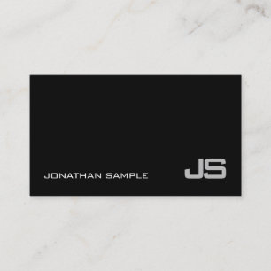 Trendy Monogram Plain Modern Classy Design Luxury Business Card