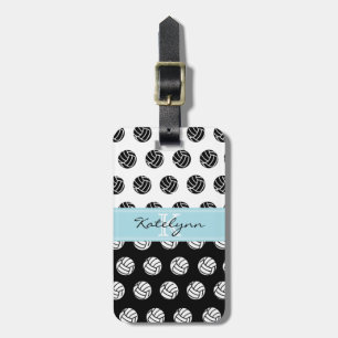 Trendy Monogram Volleyball Luggage Tag