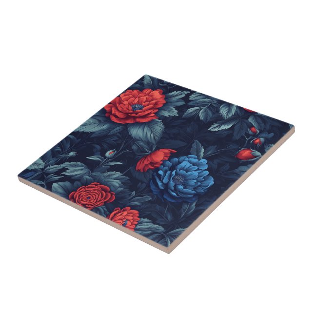 Trendy Moroccan Rose Ceramic Tile  For Bath Accent (Side)