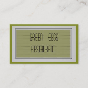 Trendy Moss Green    Business Card