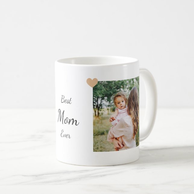 Trendy Mother Best Mum Ever Keepsake Coffee Mug (Front Right)