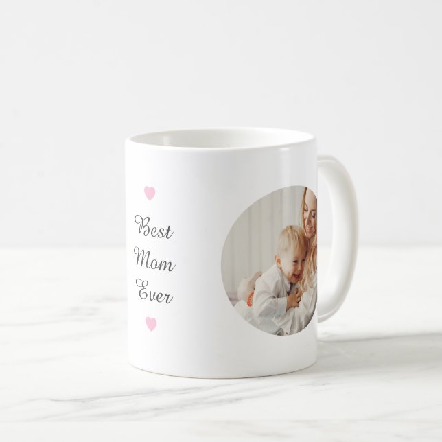 Trendy Mother Best Mum Ever Keepsake Coffee Mug (Front Right)