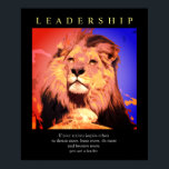 Trendy Motivational Leadership Lion Pop Art Poster<br><div class="desc">Lion Digital Artwork - Lion Head Computer Animal Art - College Pop Art - Wild Big Cats Computer Images</div>