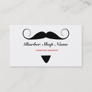 Trendy Moustache Barber Shop Hair Stylist For Men Business Card
