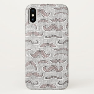 Trendy Moustache Pattern iPhone X Case