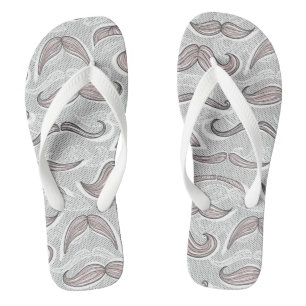 Trendy Moustache Pattern Jandals