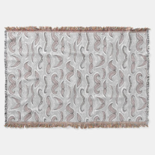 Trendy Moustache Pattern Throw Blanket