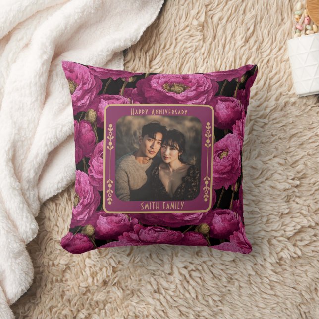 Trendy Mr And Mrs 25Th Anniversary Throw Pillow  (Blanket)