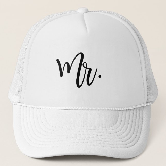 Trendy Mr. Groom Trucker Hat (Front)