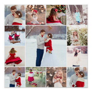 Trendy Multi Photo Collage Poster