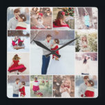 Trendy Multi Photo Collage Wall Clock<br><div class="desc">Trendy Multi Photo Collage Wall Clock.</div>