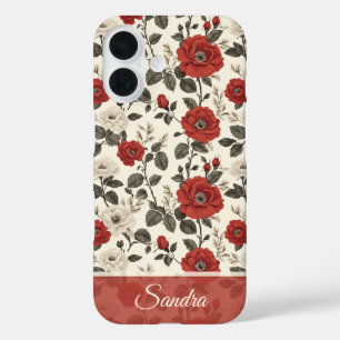 Trendy Mum Gifts Rose Floral Custom iPhone 16 Case