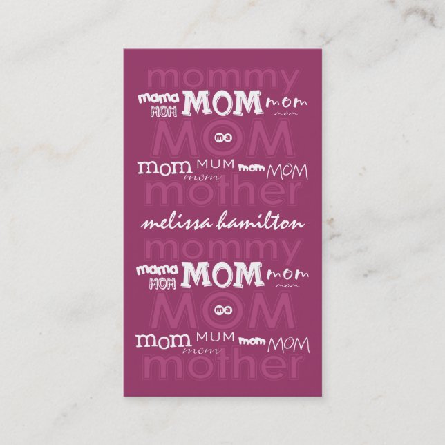 Trendy Mummy Calling Cards (Front)