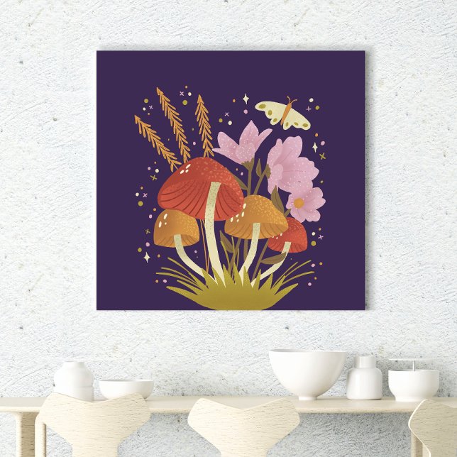Trendy Mushroom Art Print (Creator Uploaded)