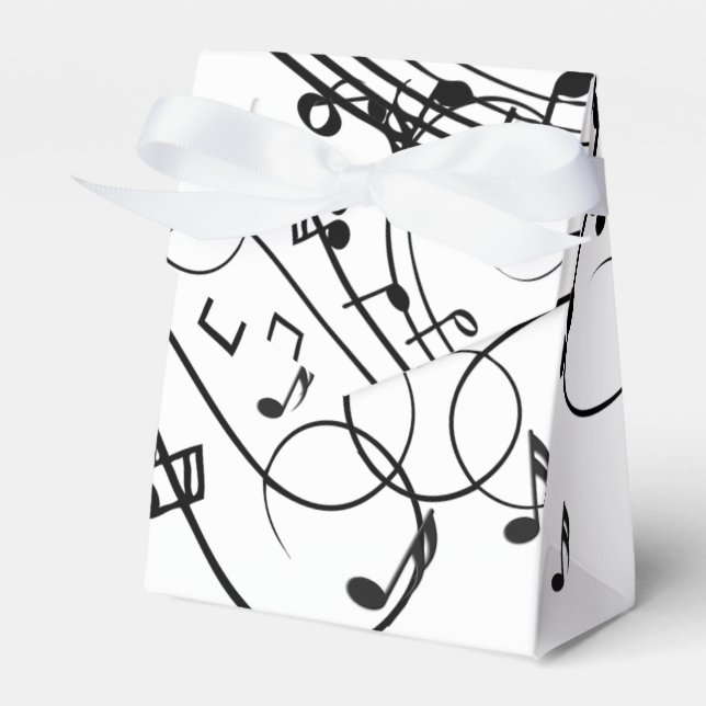 Trendy Music Design Favour Box (Front Side)