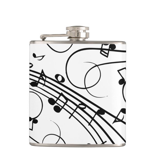 Trendy Music Design Hip Flask (Front)