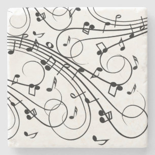 Trendy Music Design Stone Coaster