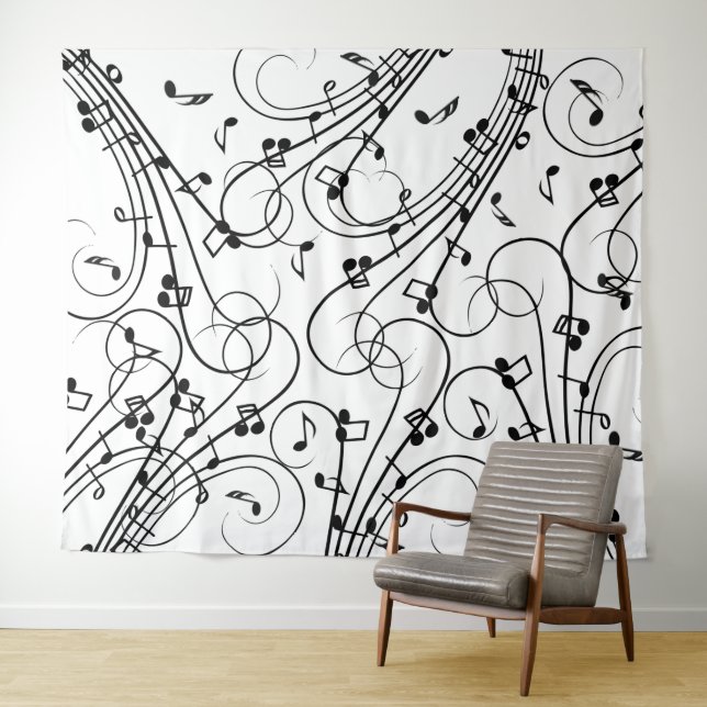 Trendy Music Design Tapestry (In Situ (Horizontal))