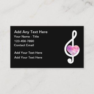 Trendy Musical Note Theme Business Cards