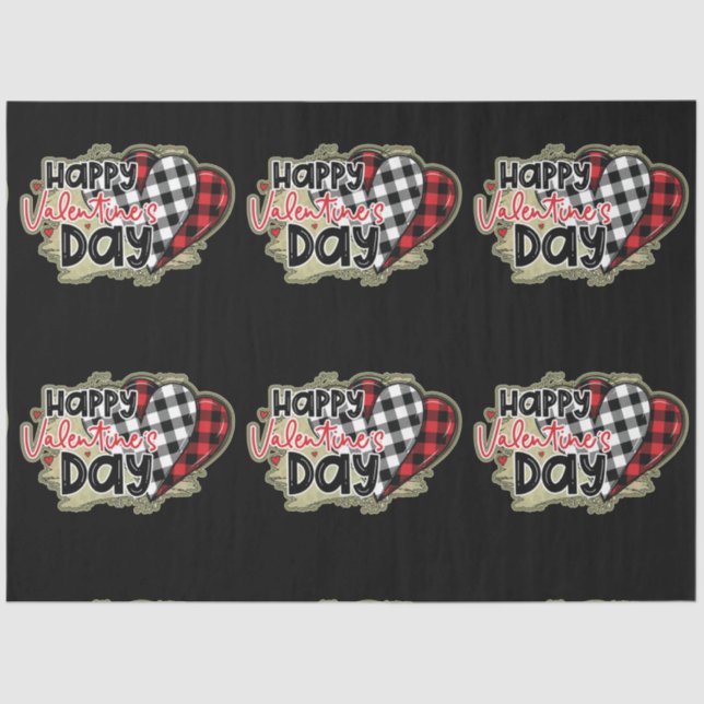 Trendy My Valentines Day Long Tissue Paper (Front)