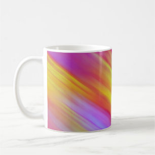 Trendy Neon Bright Red Pink Yellow Abstract  Coffee Mug