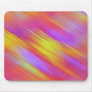 Trendy Neon Bright Red Pink Yellow Abstract Mouse Pad