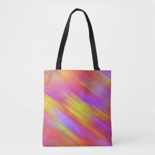 Trendy Neon Bright Red Pink Yellow Abstract  Tote Bag