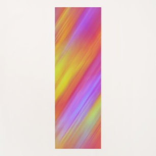 Trendy Neon Bright Red Pink Yellow Abstract  Yoga Mat