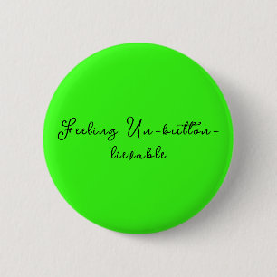 Trendy Neon Green Personalised Circle  6 Cm Round Badge