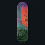 Trendy neon orange red blue yellow green Abstract  Skateboard<br><div class="desc">Trendy Bright Neon orange red blue green yellow Abstract Pattern</div>