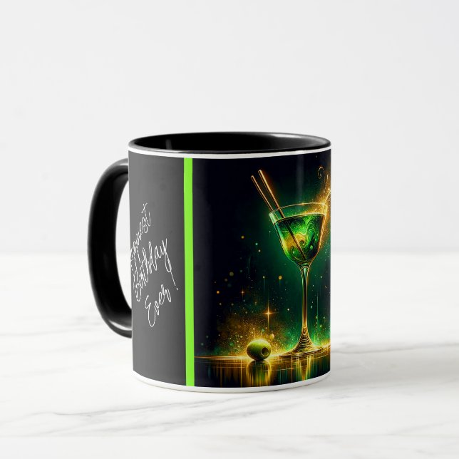 Trendy Neon Party Time Personalised Mug (Front Left)