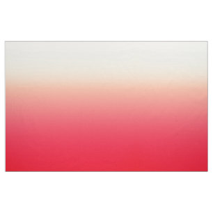 Trendy Neon Red to Vintage White Ombre Gradient Fabric
