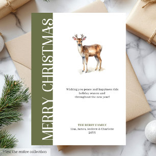 Trendy Neutral Christmas Greetings Printable Card