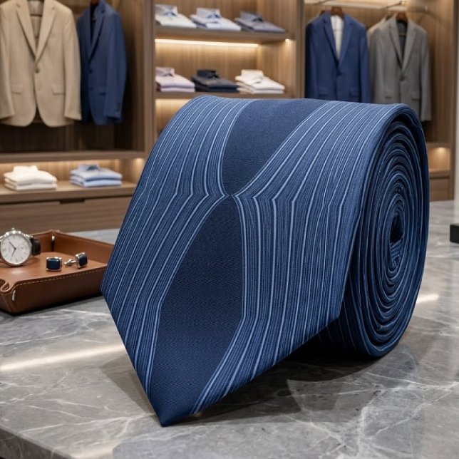 Trendy New Blues Abstract Repeating Pattern  Tie (Creator Uploaded)