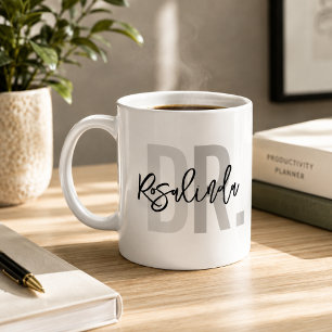 Trendy New Doctor PhD Custom Name Appreciation Gif Coffee Mug