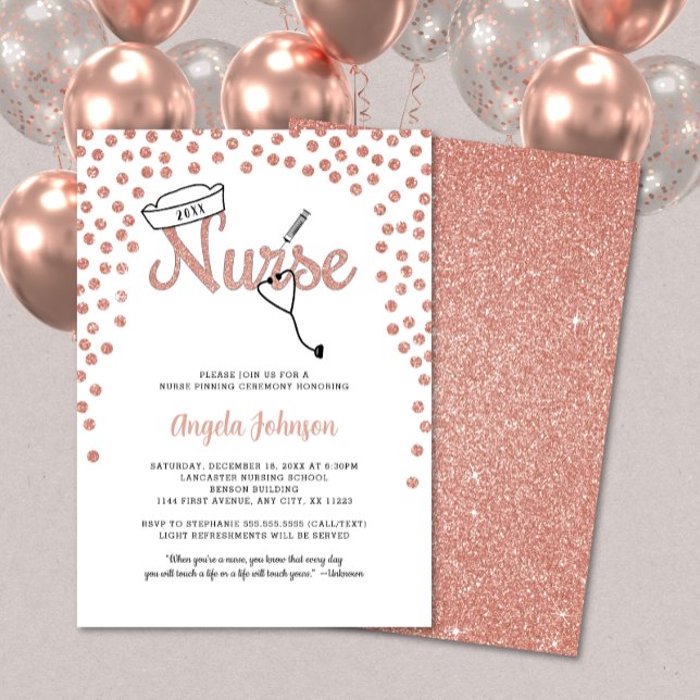 Trendy Nurse pinning ceremony or pinning invite (Creator Uploaded)