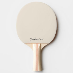 Trendy Oatmeal Beige Custom Ping Pong Paddle