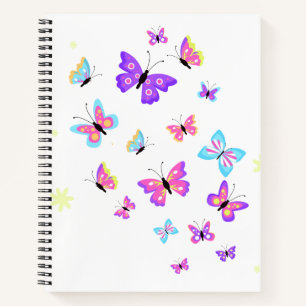 trendy of colourful Butterflies   Notebook