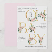 Trendy Oh Baby Magnolia Purple Blush Baby Shower