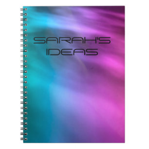 Trendy Ombre Notebook – Pink Purple Green, Custom