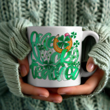 Trendy “One Lucky Teacher” Horseshoe Pencil Mug